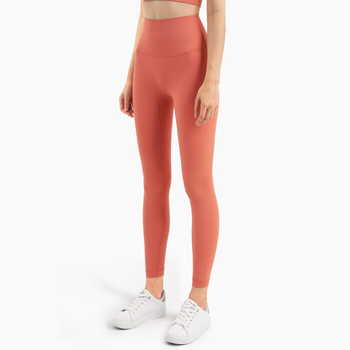 legging femme fitness orange